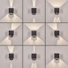 Almodofa vägglampa utomhus, Up & Down Lampa, Vägglampa LED Antracit, 1-ljuskällor, Rörelsedetektor