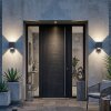 Almodofa vägglampa utomhus, Up & Down Lampa, Vägglampa LED Antracit, 1-ljuskällor, Rörelsedetektor