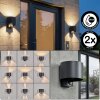 Almodofa vägglampa utomhus, Up & Down Lampa, Vägglampa LED Antracit, 1-ljuskällor, Rörelsedetektor