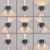 Almodofa vägglampa utomhus, Up & Down Lampa, Vägglampa LED Antracit, 1-ljuskällor, Rörelsedetektor