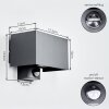 Almodofa vägglampa utomhus, Up & Down Lampa, Vägglampa LED Antracit, 1-ljuskällor, Rörelsedetektor