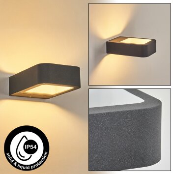 Faren vägglampa utomhus, Up & Down Lampa, Vägglampa LED Antracit, 1-ljuskällor