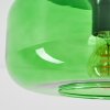 Boza taklampa med grön glasskärm, rund plafond i retrostil Ø 28 cm