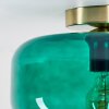 Boza taklampa med E27, rund glasplafond i petrolgrönt glas, ø 28 cm