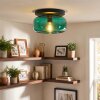 Boza taklampa plafond med grön glasskärm, retro lampa för vardagsrum