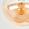 Modern kullampa Gastor med amberfärgad sfärisk glasskärm, ø 20 cm och E27