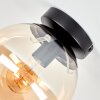 Modern kullampa Gastor med amberfärgad sfärisk glasskärm, ø 20 cm och E27