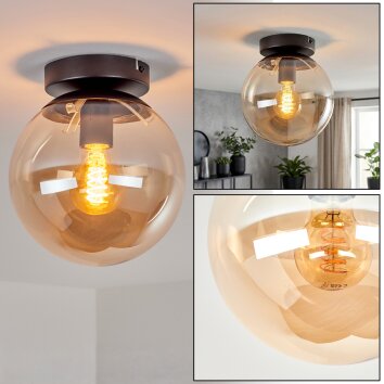 Modern kullampa Gastor med amberfärgad sfärisk glasskärm, ø 20 cm och E27