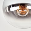 Gastor plafond med rökfärgad glaskupa, rund taklampa i retrostil för hall