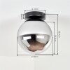 Gastor rökglas taklampa med rund globskärm, E27 för hall och sovrum