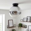 Gastor rökglas taklampa som rund plafond med glasglob i retrostil för vardagsrum