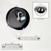 Gastor rökglas taklampa som rund plafond med glasglob i retrostil för vardagsrum