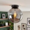 Gastor taklampa glob i rökglas med E27, modern retrostil för hall och vardagsrum