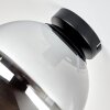 Gastor taklampa glob i rökglas med E27, modern retrostil för hall och vardagsrum