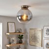 Taklampa Gastor plafond med rökfärgad glaskupa, E27, modern retrodesign