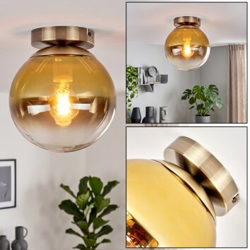 Gastor plafondlampa, globformad taklampa med E27 för vardagsrum och hall