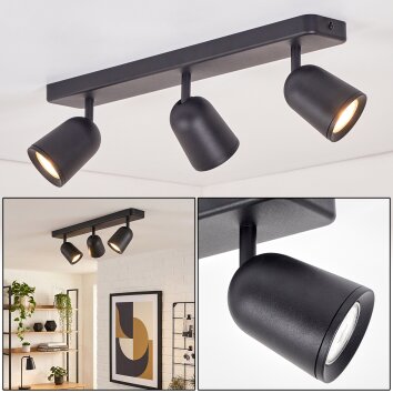 Lemak LED takspotlight med 3 lampor, roterbara spotlights för vardagsrum och hall