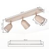 Lemak LED-takspotlight 3 lampor, roterbar taklampa för vardagsrum