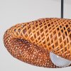Bauro taklampa med välvd bambuskärm, flätad skärm, längd 50 cm