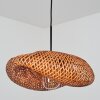 Bauro taklampa med välvd bambuskärm, flätad skärm, längd 50 cm