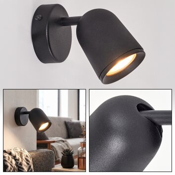 Lemak LED vägglampa GU10 som justerbar väggspot med vridbart lamphuvud