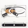 Velani LED taklampa med roterbara ljuselement, 2 ljuskällor, modern