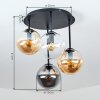 Gastor taklampa med globformade kupor, 4 ljus, E14, retro för vardagsrum