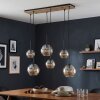 Koyoto hänglampa för matbord, 6-lågig med globskärmar i modern retrostil