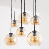 Koyoto hänglampa för matbord, 6-lågig med globskärmar i modern retrostil