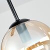 Modern cluster-taklampa Gastor med 4 amberfärgade och klara glasskärmar ø 15 cm, E14