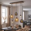 Koyoto 6-lågig hänglampa med klotformade skärmar i modern vintage stil för matrum