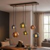 Koyoto pendellampa med globformade glaskupor, 6-lågig taklampa för matbord