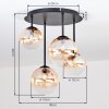 Chehalis taklampa med globskärmar, 4 ljuskällor, G9, modern retro/vintage
