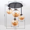 Chehalis retro taklampa G9 med 4 globformade skärmar för matrum och vardagsrum