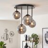 Chehalis taklampa med globkupor, 4 ljuskällor, G9, ø 38 cm, modern retro