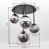 Chehalis taklampa med globkupor, 4 ljuskällor, G9, ø 38 cm, modern retro