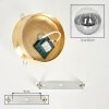Gastor plafond med globform, retro rund taklampa ø 25 cm för vardagsrum