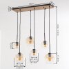 Koyoto pendellampa med 6 klotformade skärmar, modern takpendel för matbord
