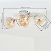 Koyoto taklampa med globkupor, 4 ljuspunkter, E14, modern retrolook