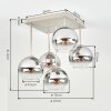 Koyoto taklampa med glober, 5-lågig E14, modern vintage för matrum