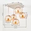 Koyoto retro taklampa med klotformade skärmar, 5 ljuspunkter, E14, ø 37 cm