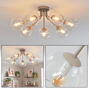 Koyoto taklampa med globskärmar, 7 ljuspunkter, E14, Ø 82 cm