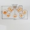Koyoto retro taklampa med globformade skärmar, 7 ljuspunkter, rund, ø 82 cm
