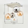 Koyoto taklampa med 5 glober, E14, Ø 37 cm, för vardagsrum och hall