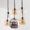 Koyoto globformad 6-lågig hänglampa för matbord, retro vintage E27