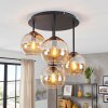 Koyoto taklampa med 4 lampor, rund globdesign ø 38 cm, modern retrostil