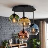 Kluster-taklampa Koyoto med glasskärmar, E14-fattningar över matbordet
