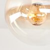 Modern taklampa Gastor med fem klara och amberfärgade glasskärmar, ø 15 cm