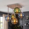 Koyoto taklampa med 5 ljuspunkter och globskärmar, retro plafond E14