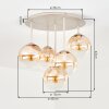 Gastor taklampa med globskärmar, 5-lågig E14, Ø 45 cm, modern retrostil